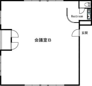 会議室内の平面図です。