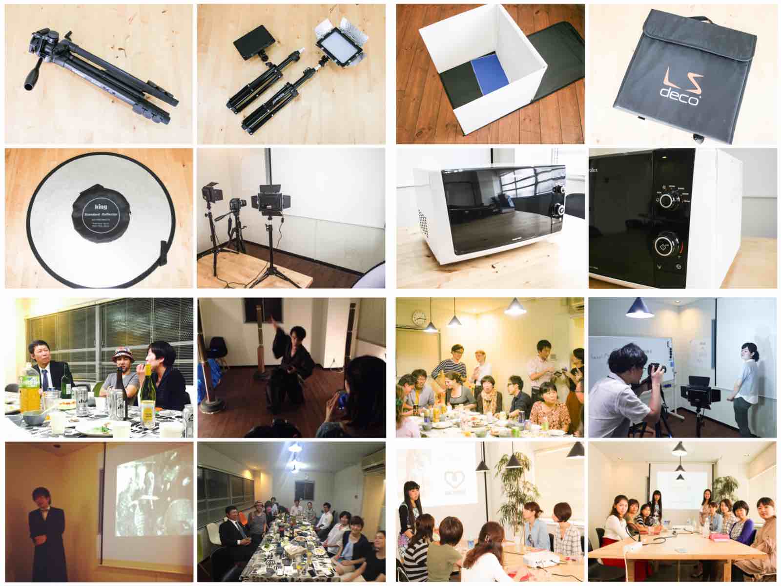 備品一覧と利用風景です。