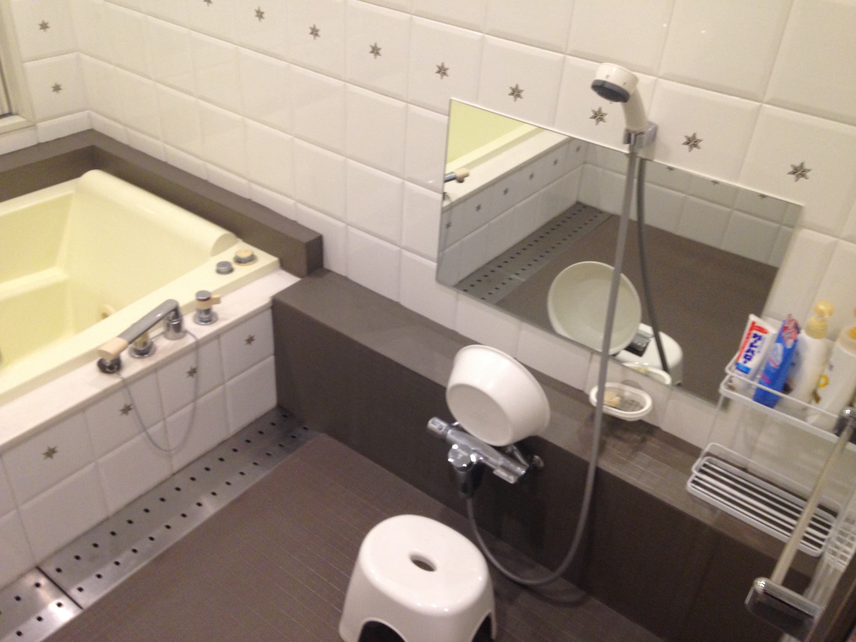 ジャグジー付きお風呂、シャワー、サウナ、シャンプー、リンス、ボディソープ 歯ブラシセット、バスタオルなど(1人300円)