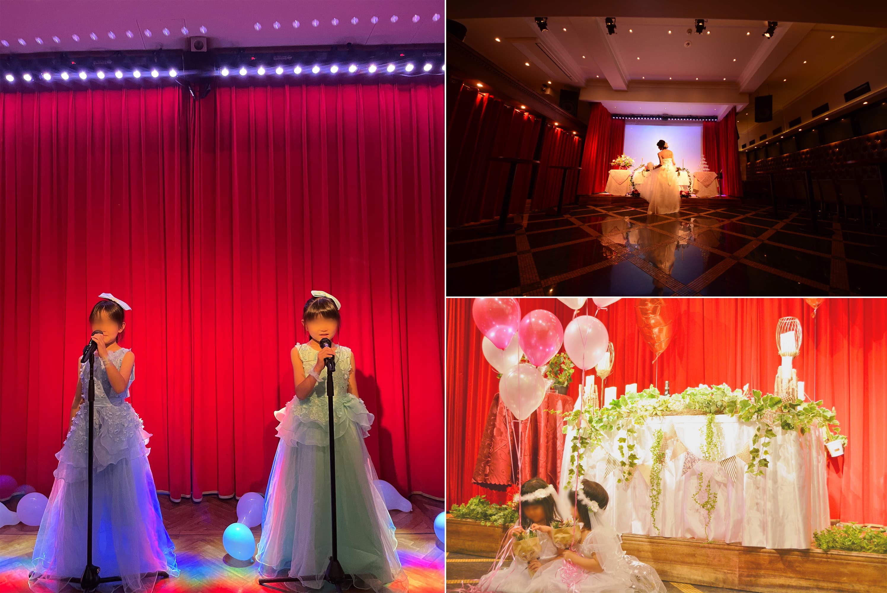 ステージ・照明演出付き、お持ち込みの飾りつけも可能です。