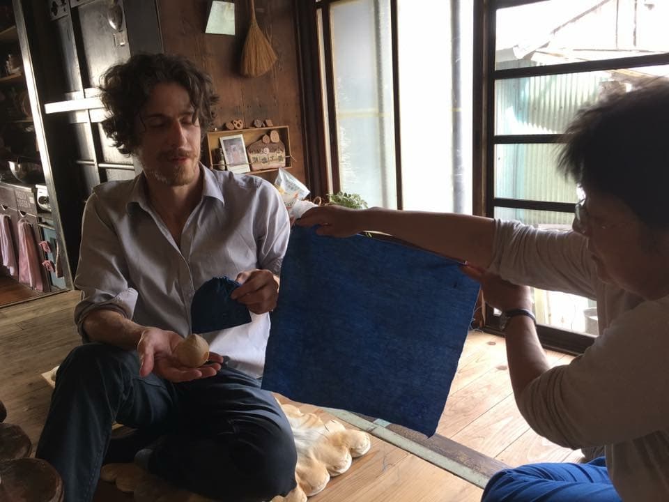 レンタルされたゲストの作ったもの(藍染)