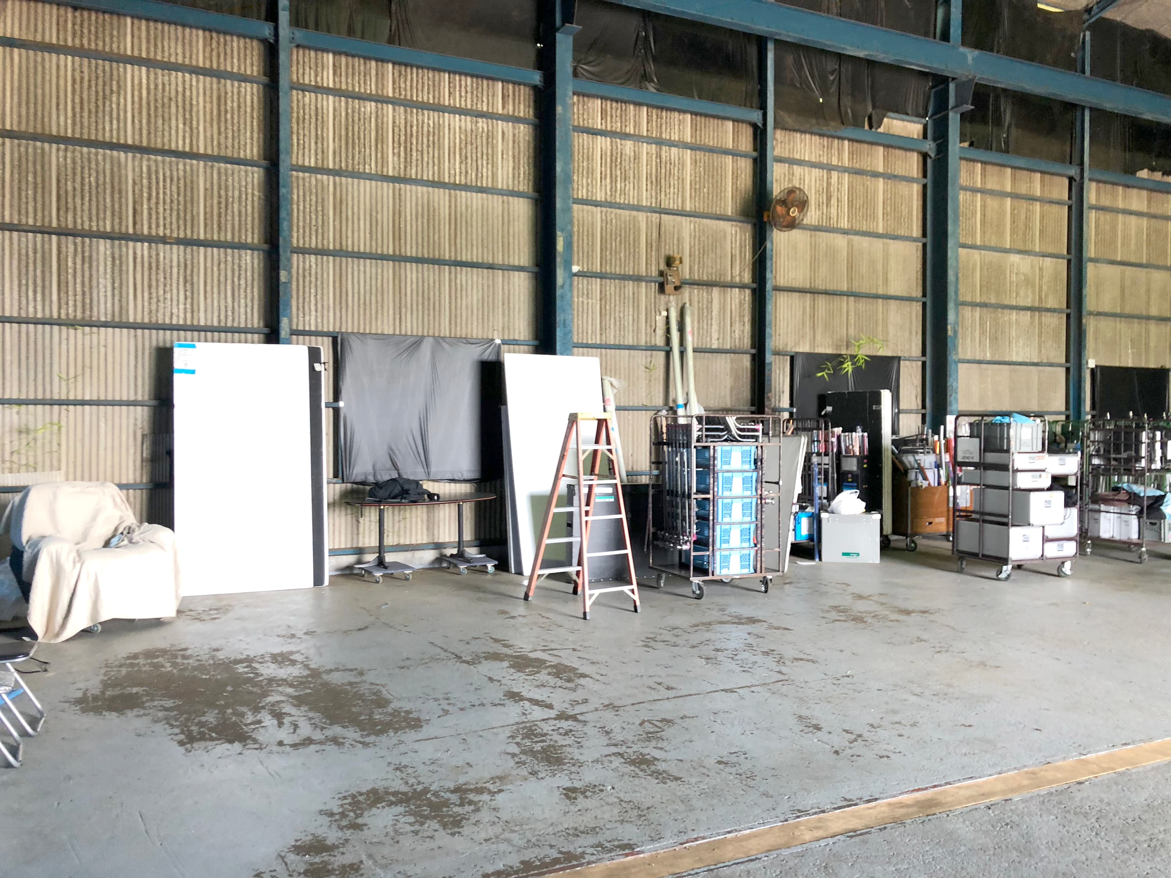 機材を展開するのに十分なフリースペース