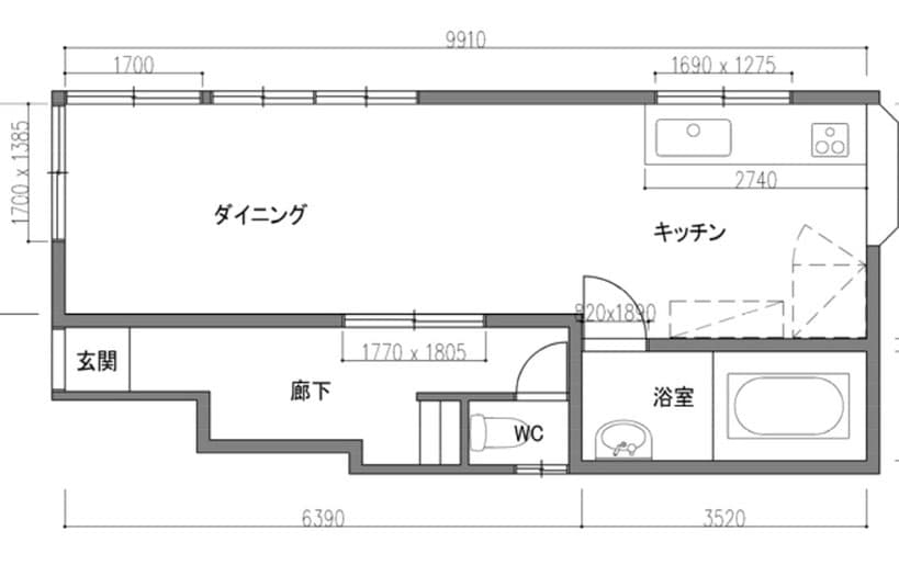 1階全体の見取り図です♪