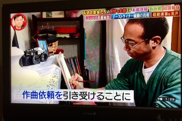 音楽家のTV番組再現ビデオ