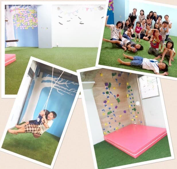 ブランコ、ボルダリング完備の広々スペースでは様々な用途でご利用いただけます