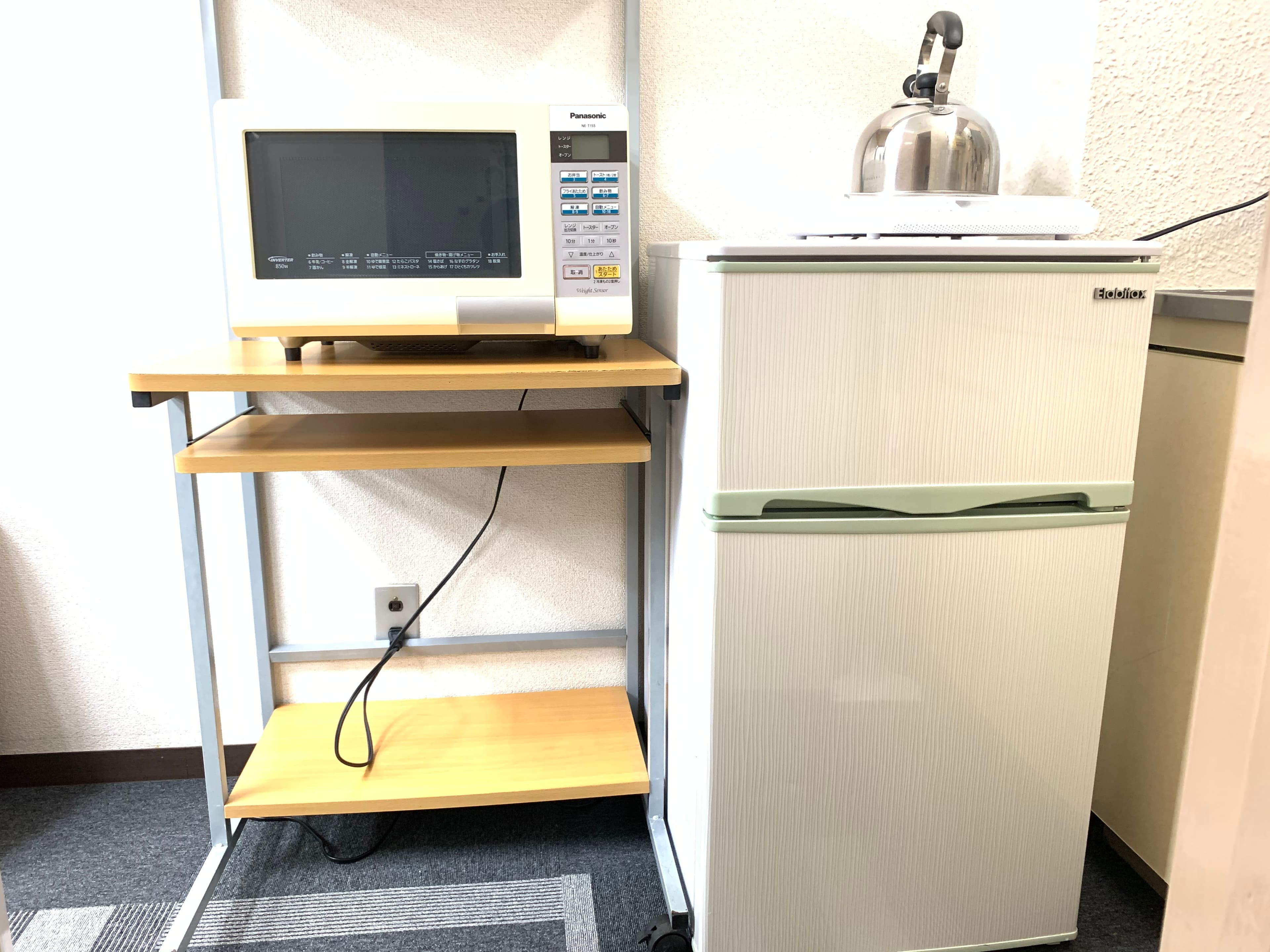 電子レンジ Panasonic NE-T155 IHクッキングヒーター T-FaL DAILY IH ケトル 1台 冷蔵庫E