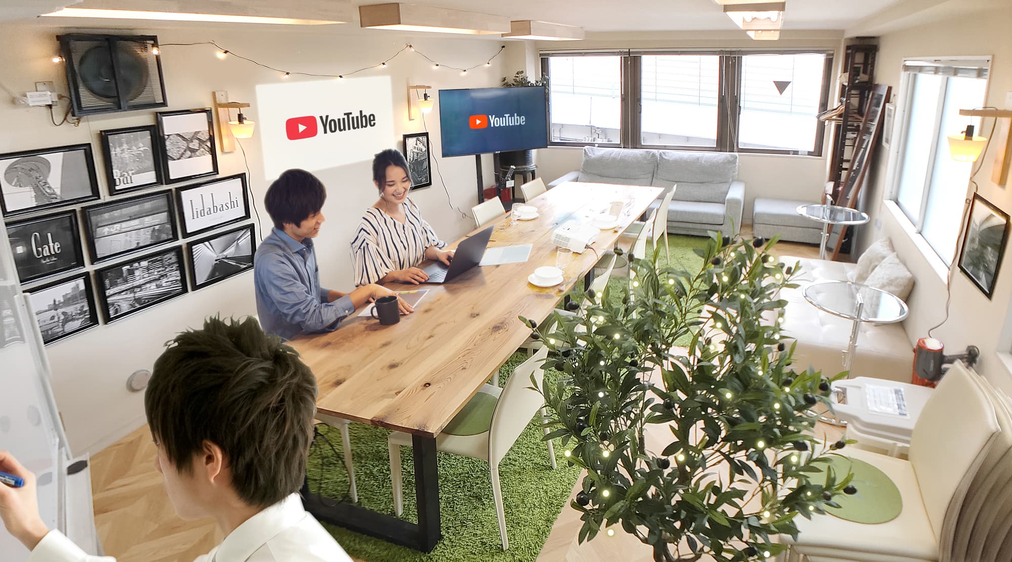 室内全体 貸会議室・レンタルオフィス Sabori 飯田橋301 24時間