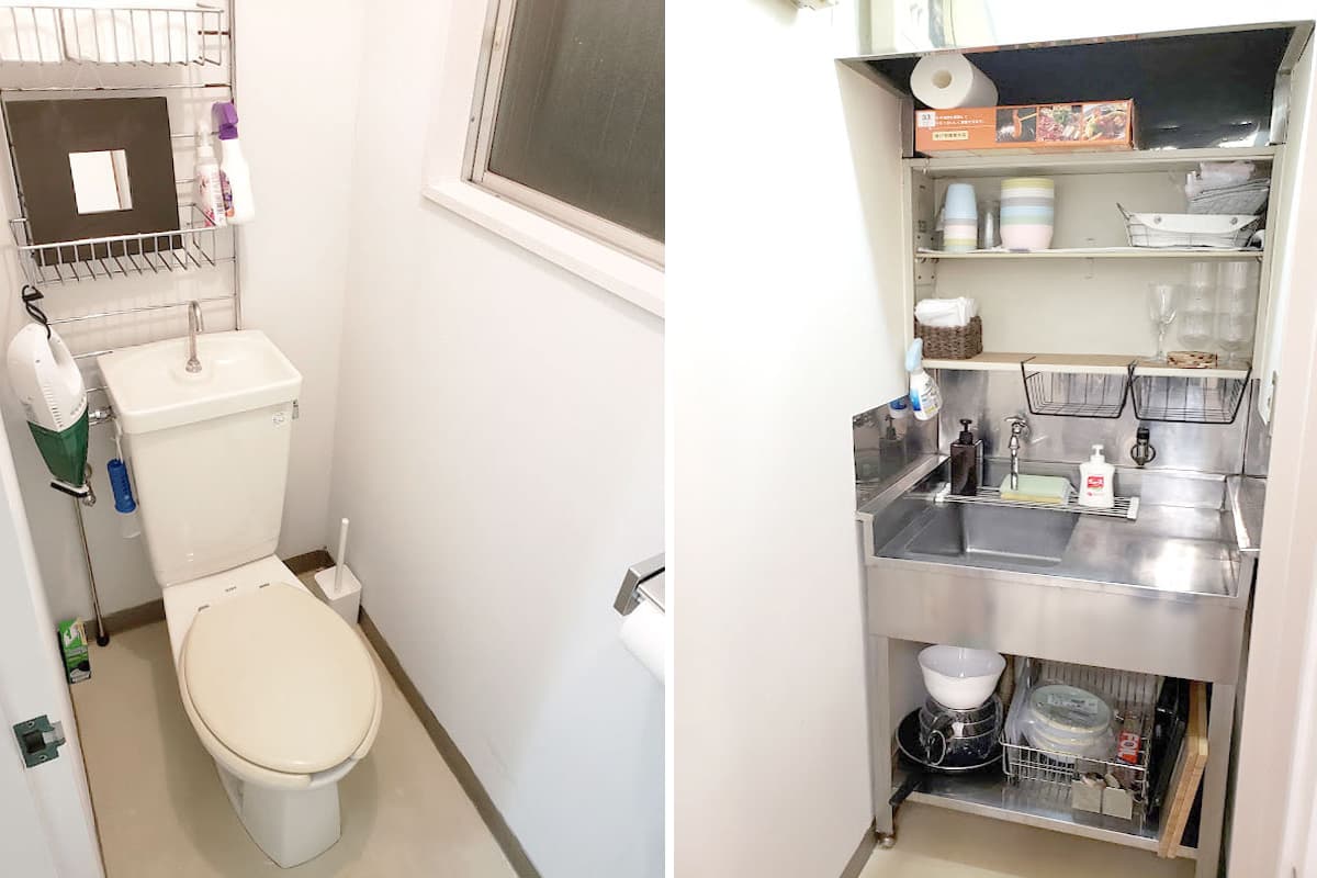 W.C. トイレ/キッチン |飯田橋駅徒歩5分|少人数&完全貸切の、貸会議室・多目的レンタルスペース Sabori 24時間