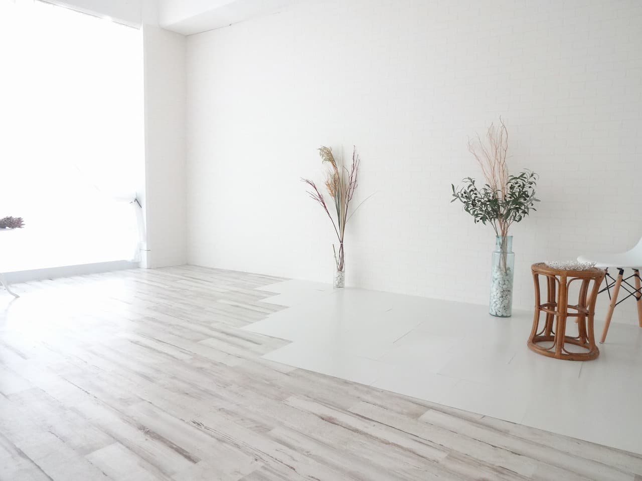 白タイルを敷けます。3m×3m