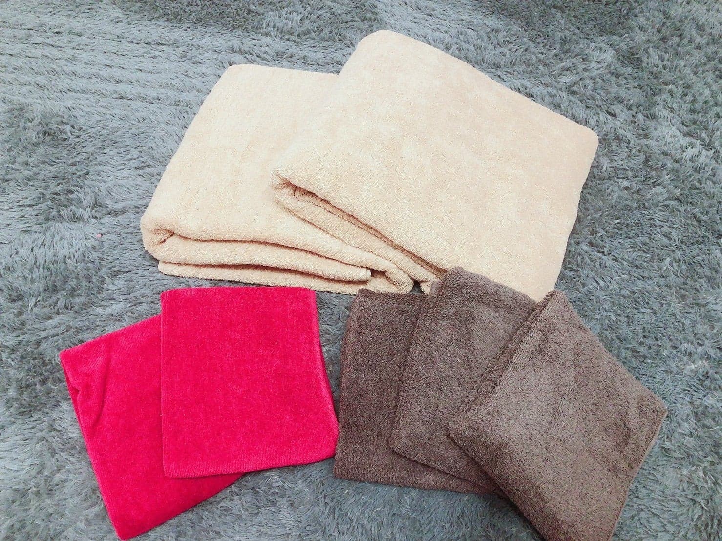 オプションで今治産タオルもお貸出し(タオル1式600円/1枚)