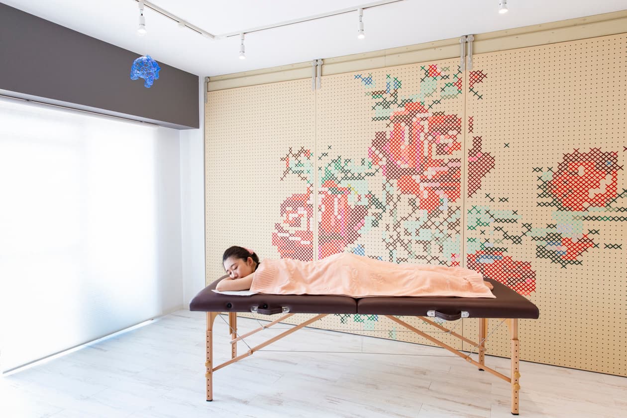 マッサージベットが常備されています。