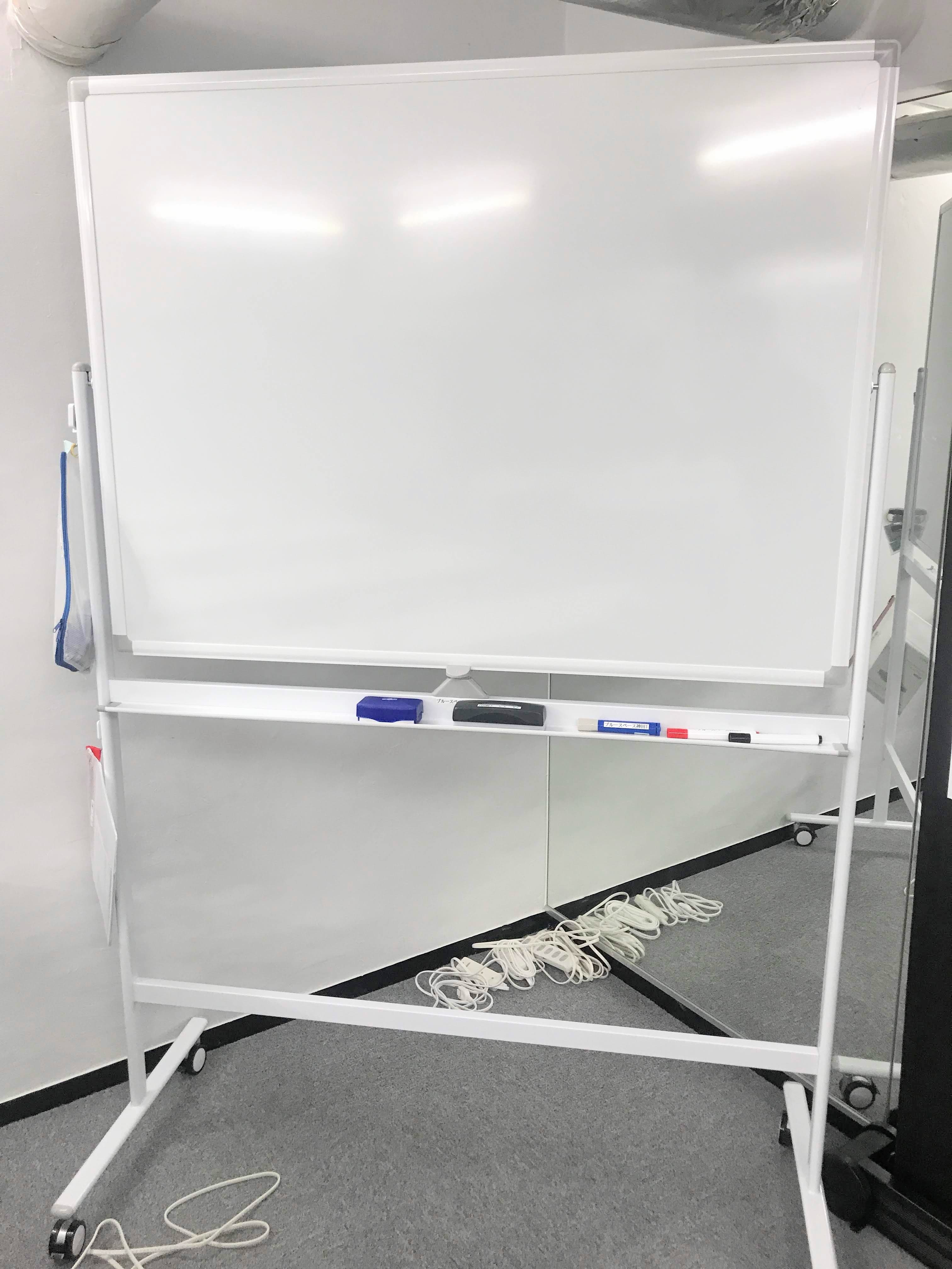 【備品】高級ホーロー型両面ホワイトボード1200×900mm よく消えます!!