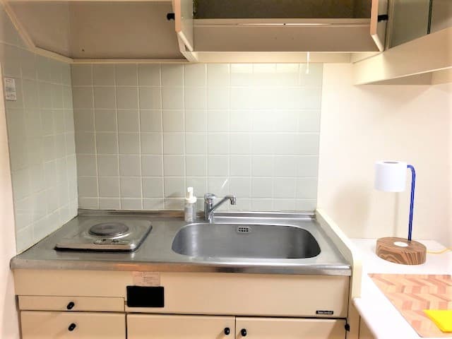 安全のためコンロは使えません。