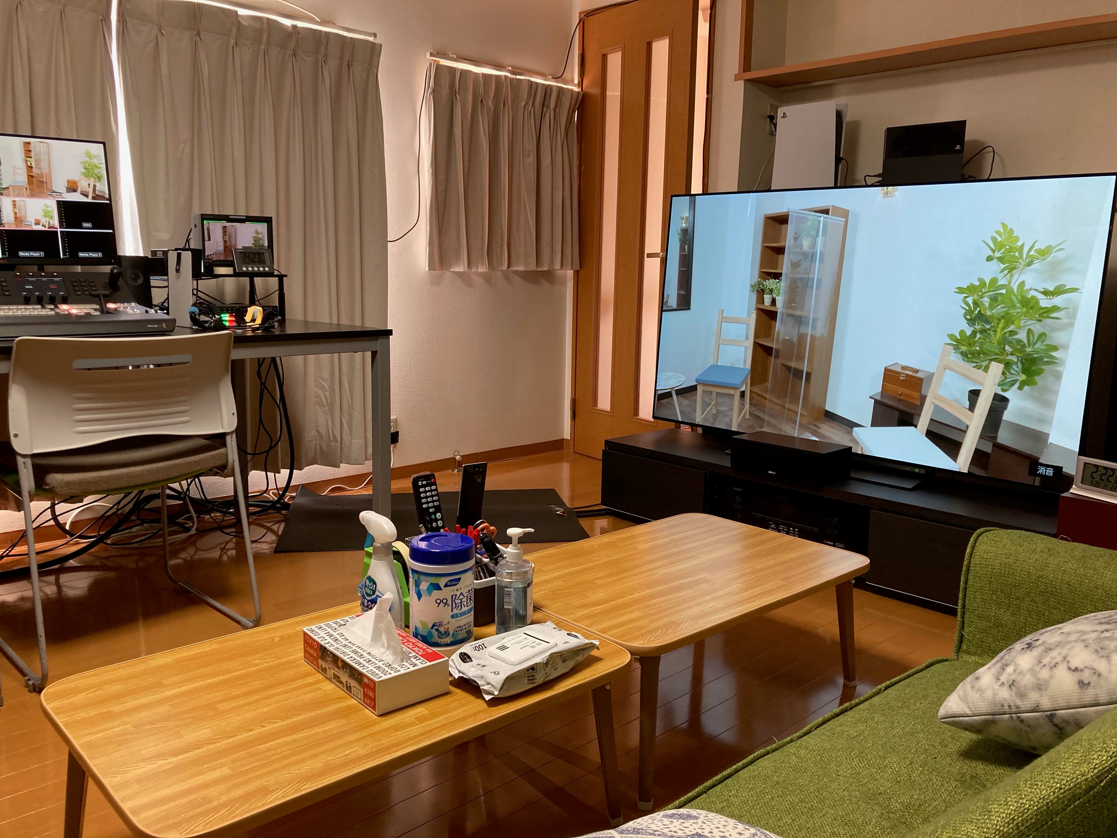 クライアント用モニター完備