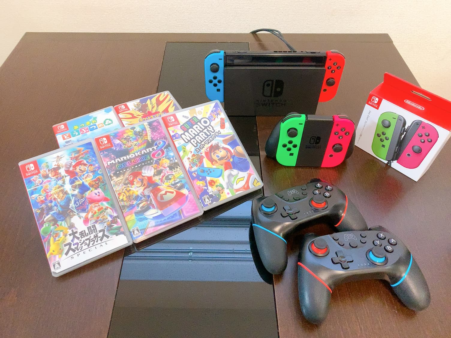 Switchゲームソフトも充実。コントローラー6台。大人数で楽しんでいただけます。 ※有料オプション