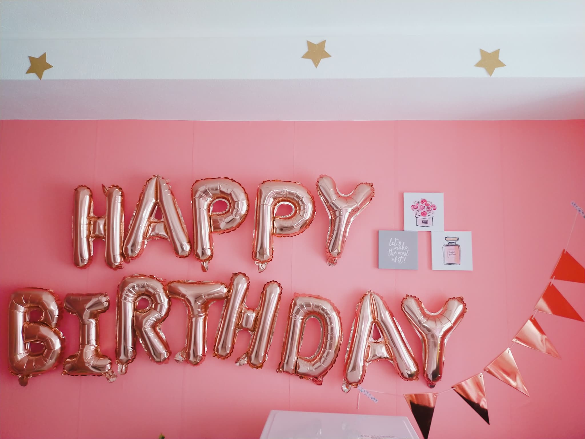 壁にバルーンを設置した場合