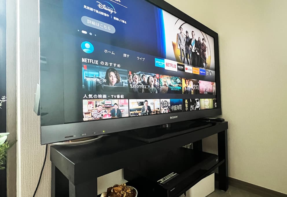 オプションのFire TVでNetflixやアマプラも見れます