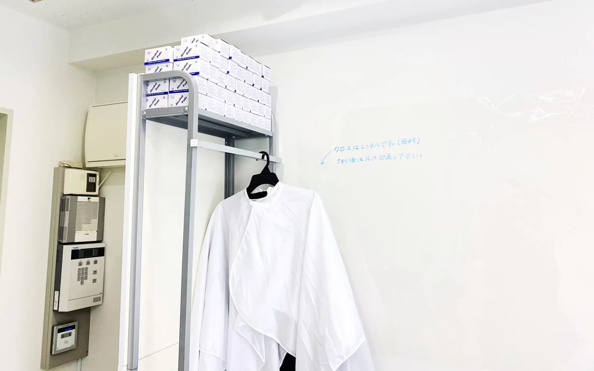 クロスは無料レンタルです。 ご自由にお使い下さい。