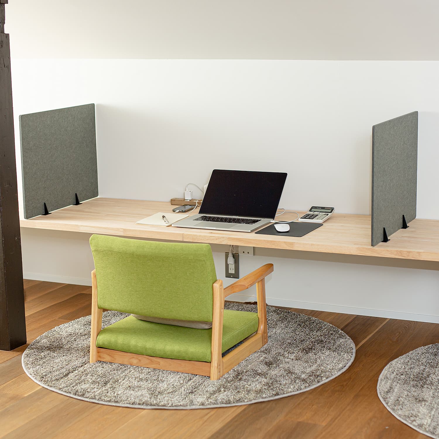 広々120cmあるワークスペース