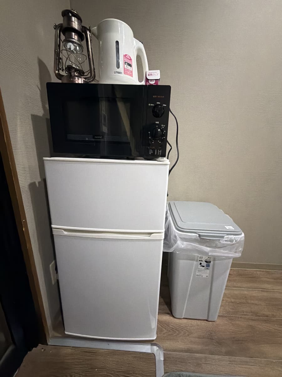 電子レンジ、冷蔵庫、電気ケトルあり!!