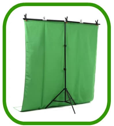 グリーンバックを使用することで、撮影やWeb会議での背景が綺麗に映せます。