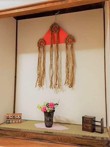 町家レンタルスペース*丸本屋 床の間スペースの立体造形レリーフ