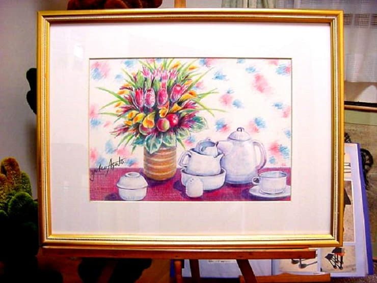 ワークショップ付きレンタルスペース*丸本屋:色鉛筆画